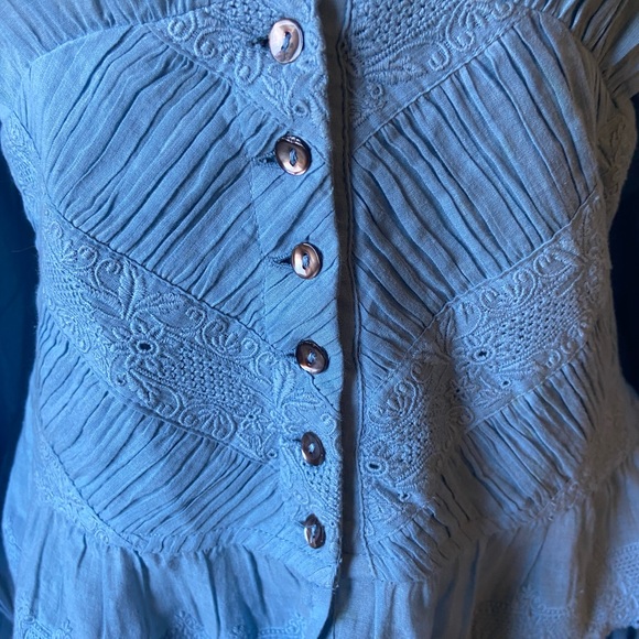 Free People flowy sleeve button down top - Picture 2 of 7